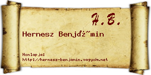 Hernesz Benjámin névjegykártya